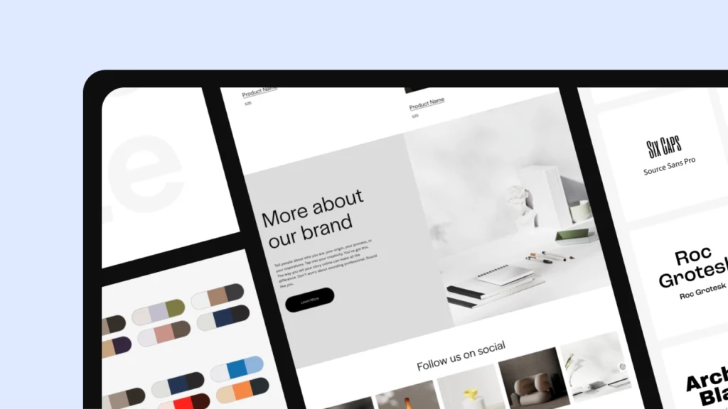 about the brand create a portfolio website