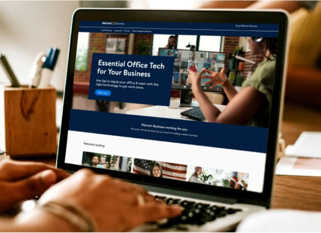 walmart business on laptop