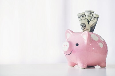 piggy bank cash coins money revenue digital business cards 2026