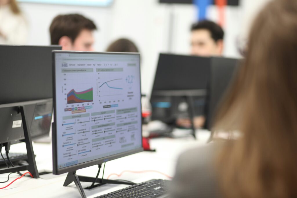a computer screen with a graph on it graph results KPIs how to ask for raise