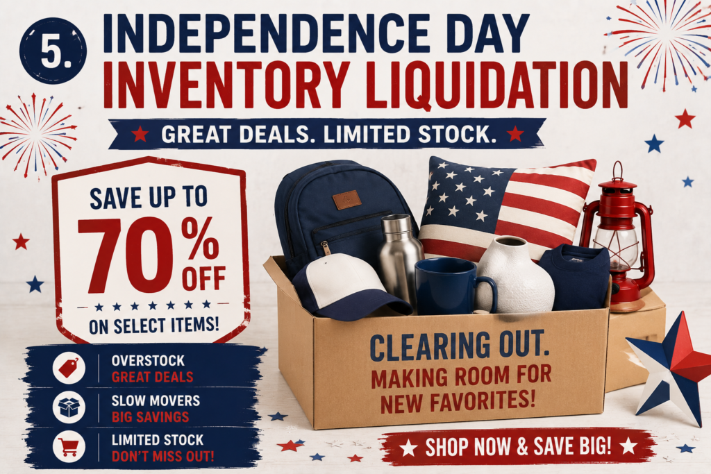 Independence Day Inventory Liquidation 4th of july sale ideas for small business