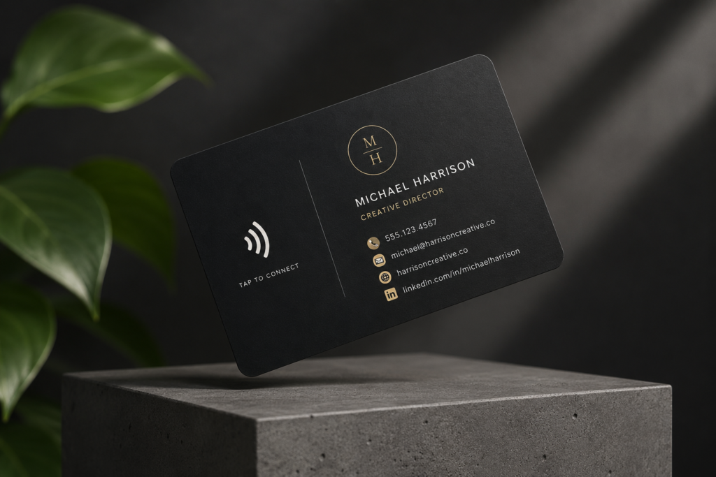 digital business cards physical business card
