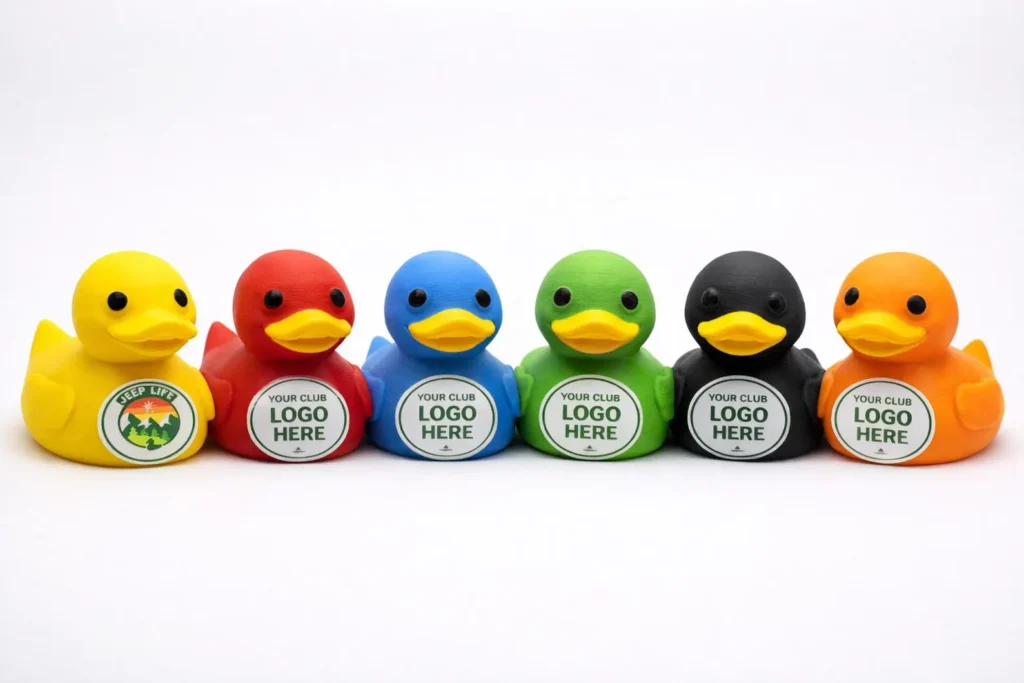 Custom Off-Road Club Duck branded merchandise ideas for small business