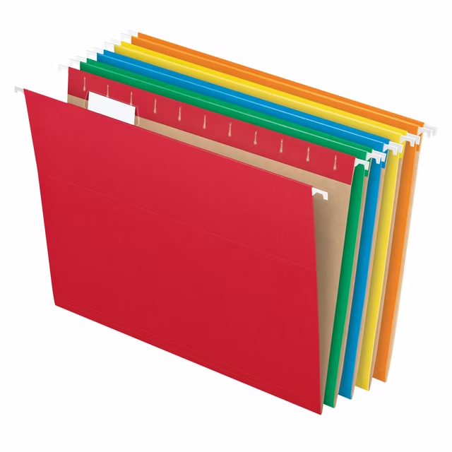 office supplies to buy in bulk for small businesses Pendaflex Colored Tabbed Filing Hanging Folders