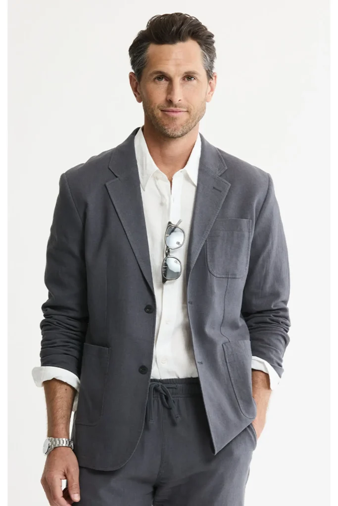 Linen Blend Blazer professional capsule wardrobe for work