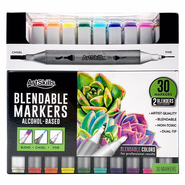 ArtSkills Dual-Tip Blendable Alcohol Marker Set