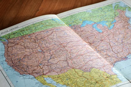 retirement planning strategies - map of the United states