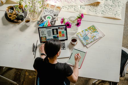 jobs AI can't replace - woman doing a creative job