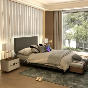 hotel furniture - gray bed
