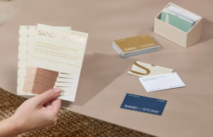 beautiful branding materials or promotional materials - holding materials