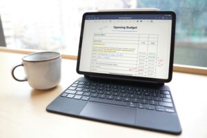budget on laptop - zero-based budgeting