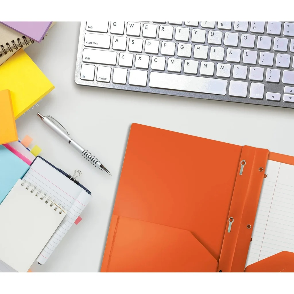 folder laptop desk organized client onboarding kit