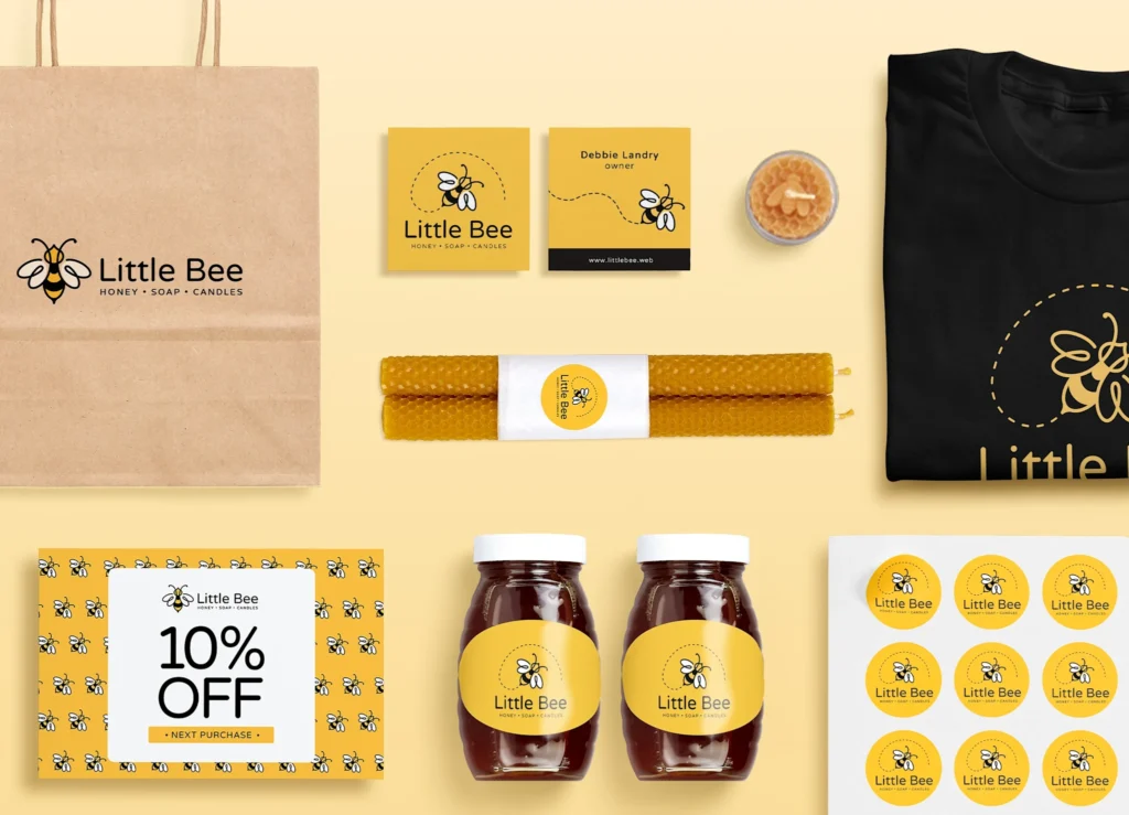 bee printed marketing materials