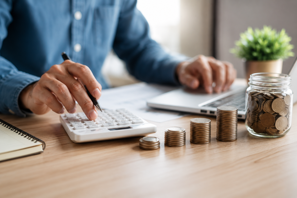 man counting money calculator what is cash flow 