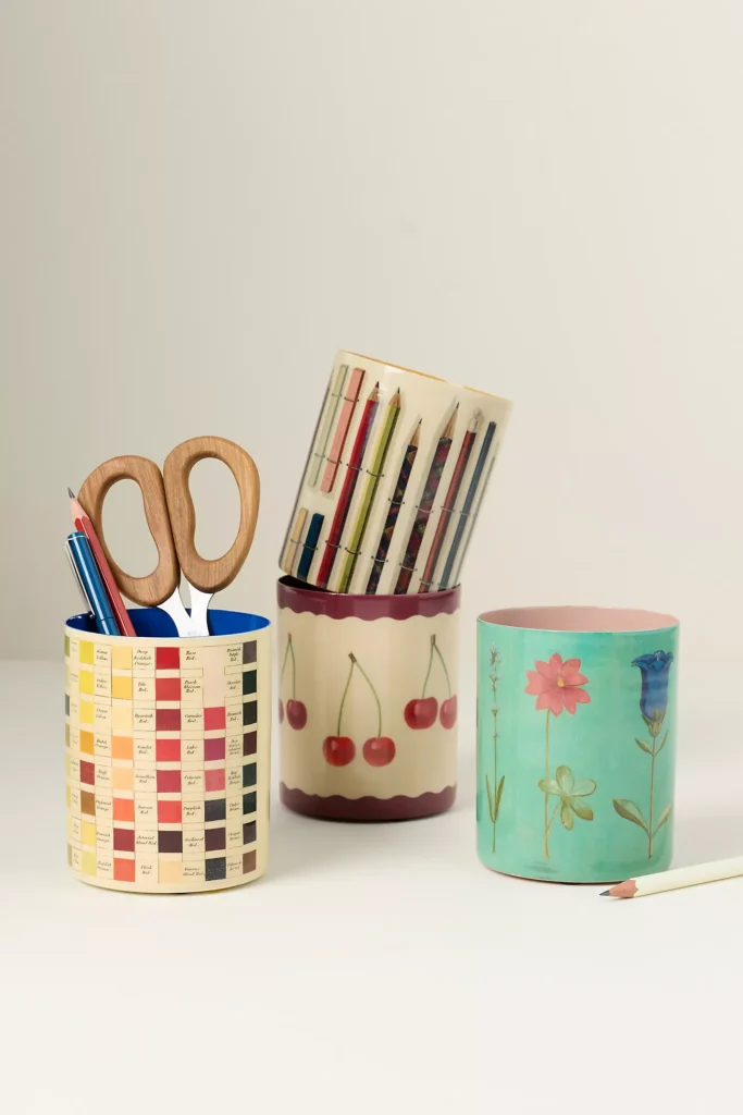 desk organization Roomytown Enamel Pen Pot how to set up a professional home office