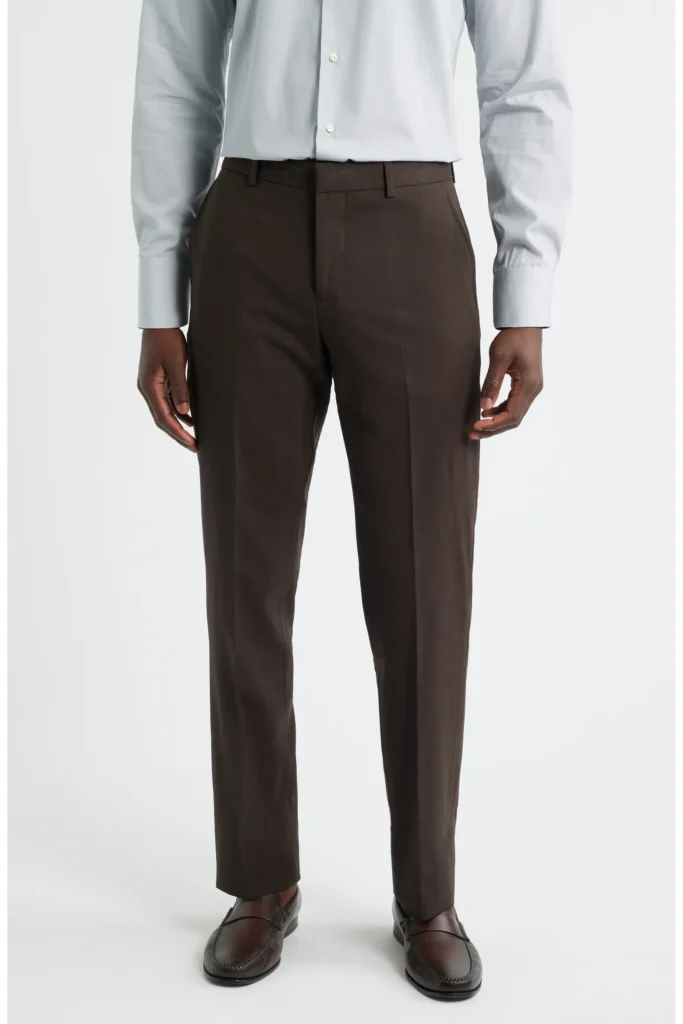 Henrik Trim Fit Solid Stretch Wool Suit Pants what to wear to a job interview 2026 