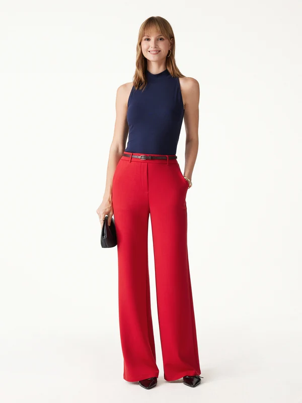 what to wear to a job interview 2026 TravelEase Lyocell Spacer High-Rise Wide Leg Pants with Pockets