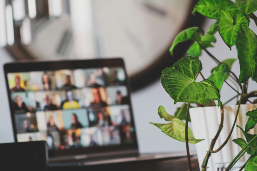 work from home wfh zoom meeting online meeting