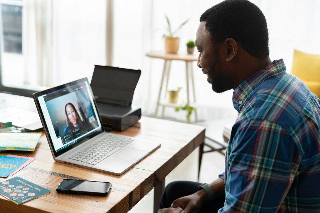 man on remote virtual job interview what to wear to a job interview 2026