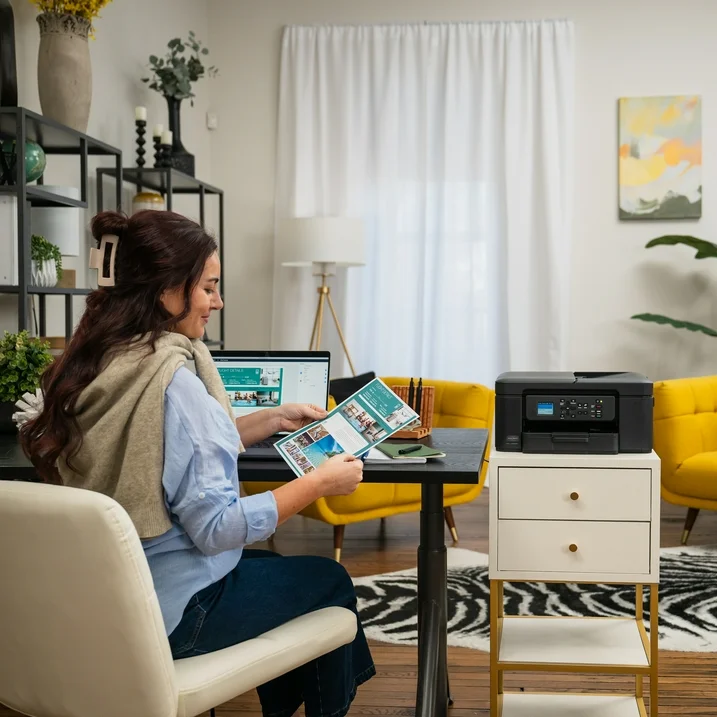 office upgrades for small businesses woman working on workplace technology and computers