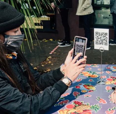 QR self-serve ordering system