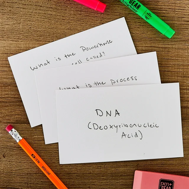 index cards classroom supplies