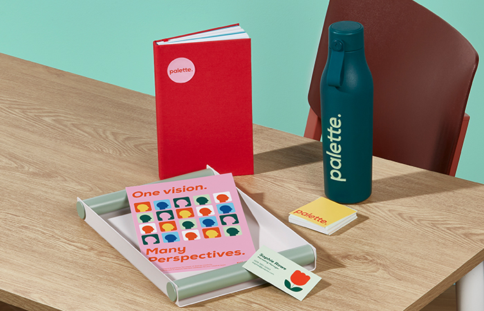 beautiful branding materials or promotional materials - merch