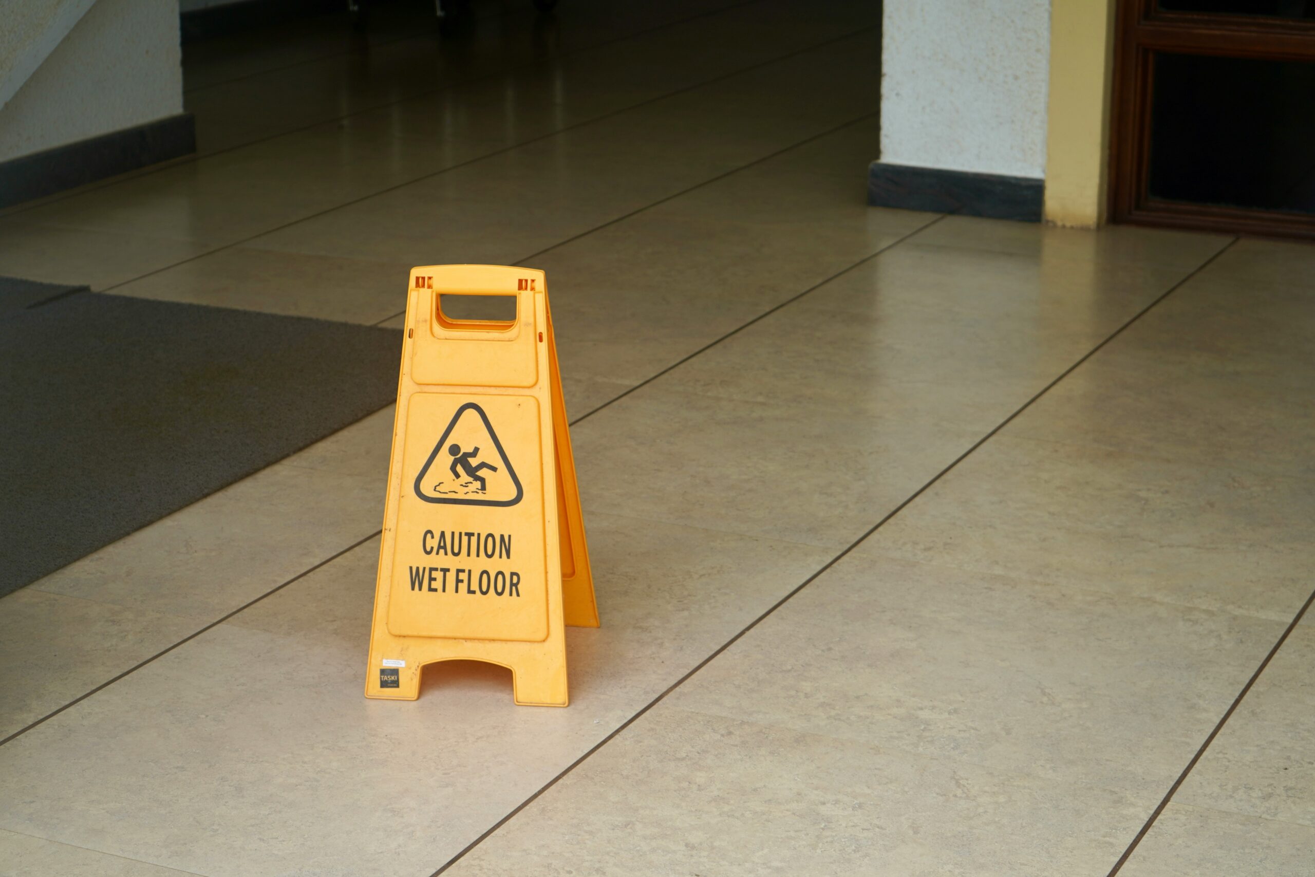 caution wet floor sign winter office safety checklist