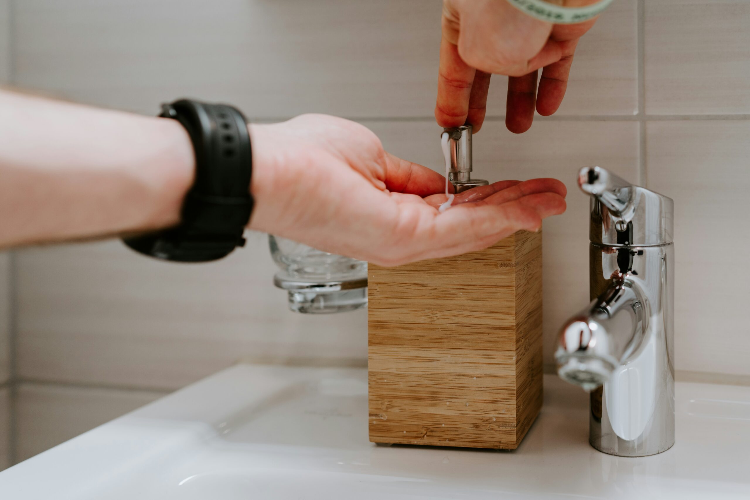 washing hands flu season at work