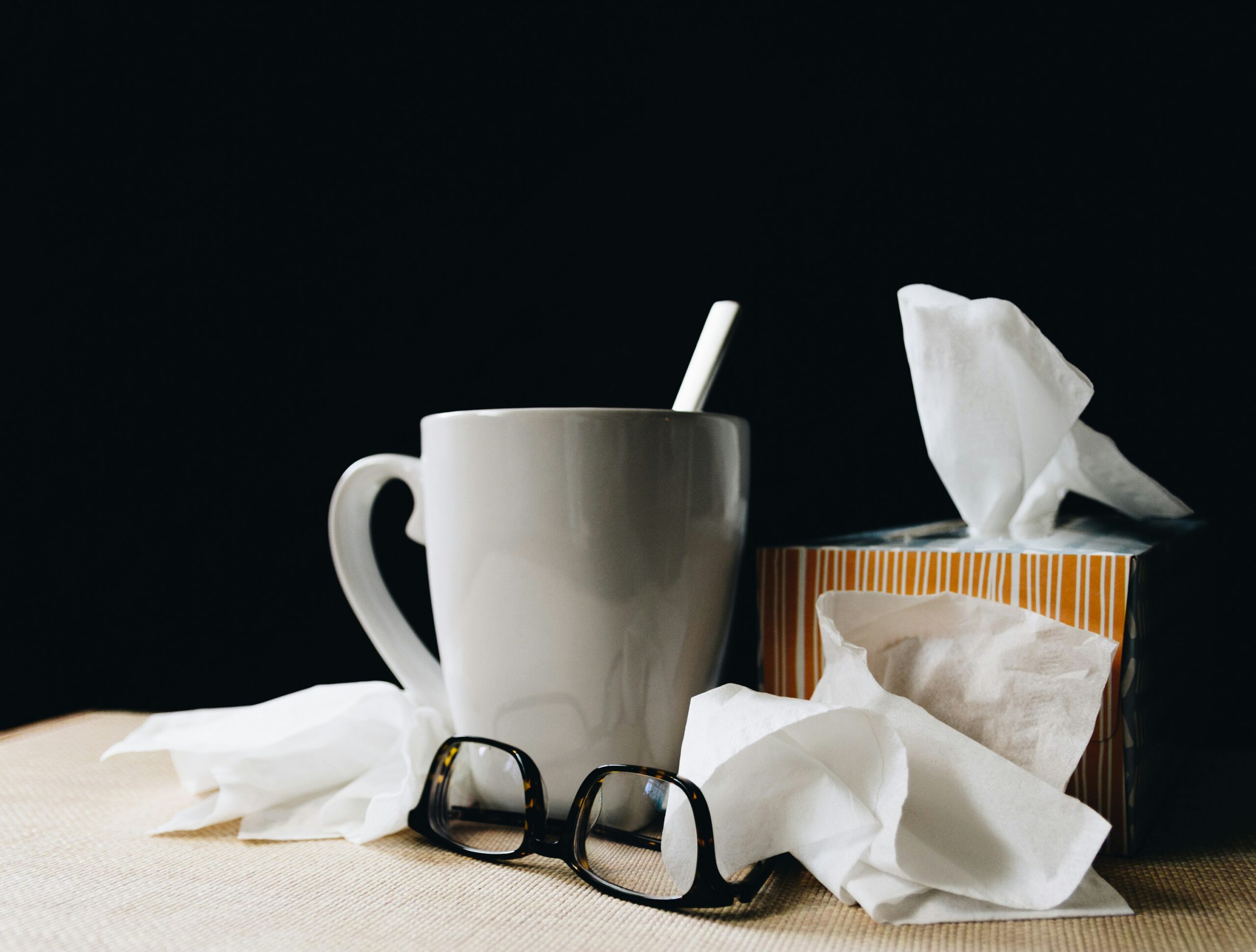 flu season at work tissues