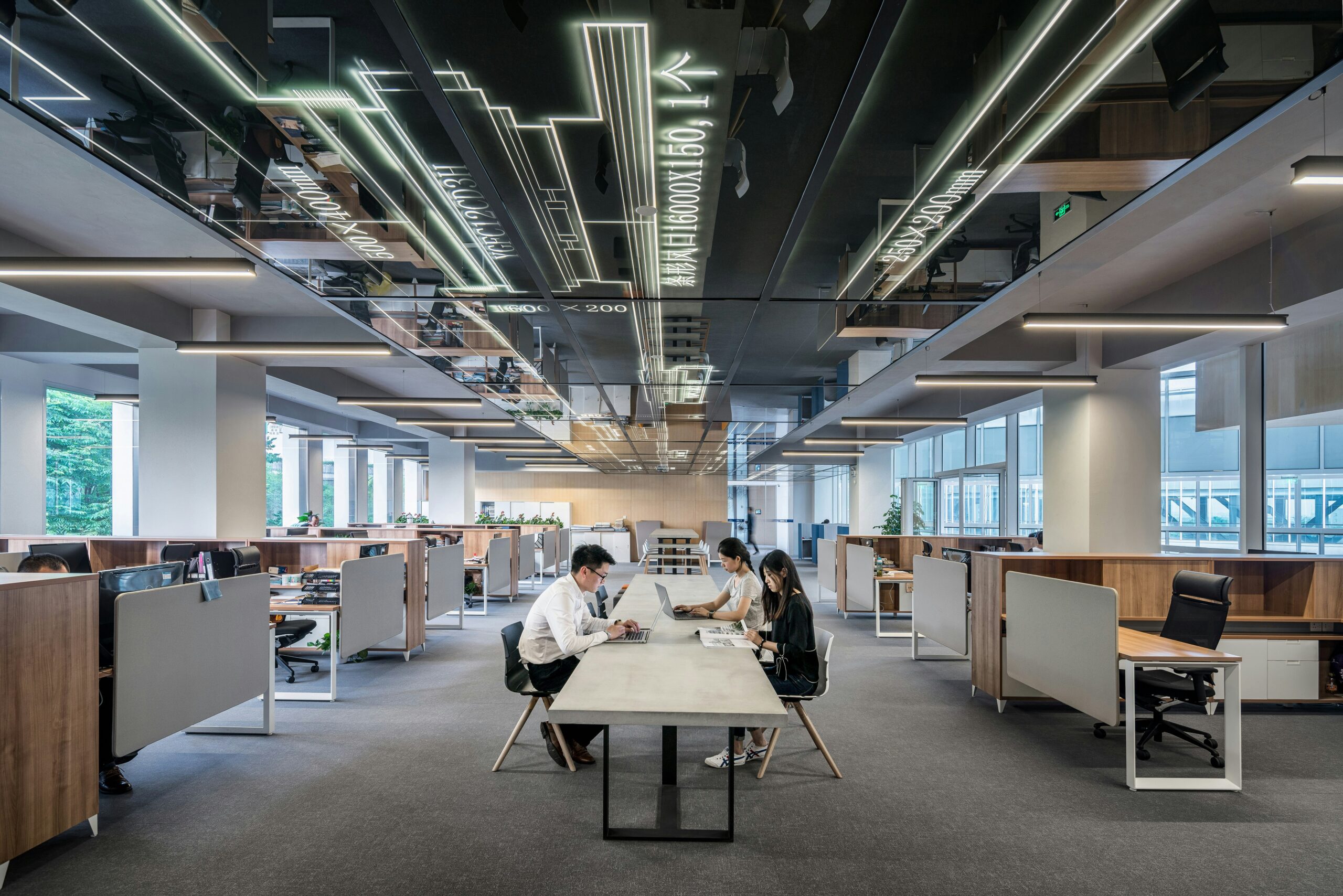winter facilities management people working in an office