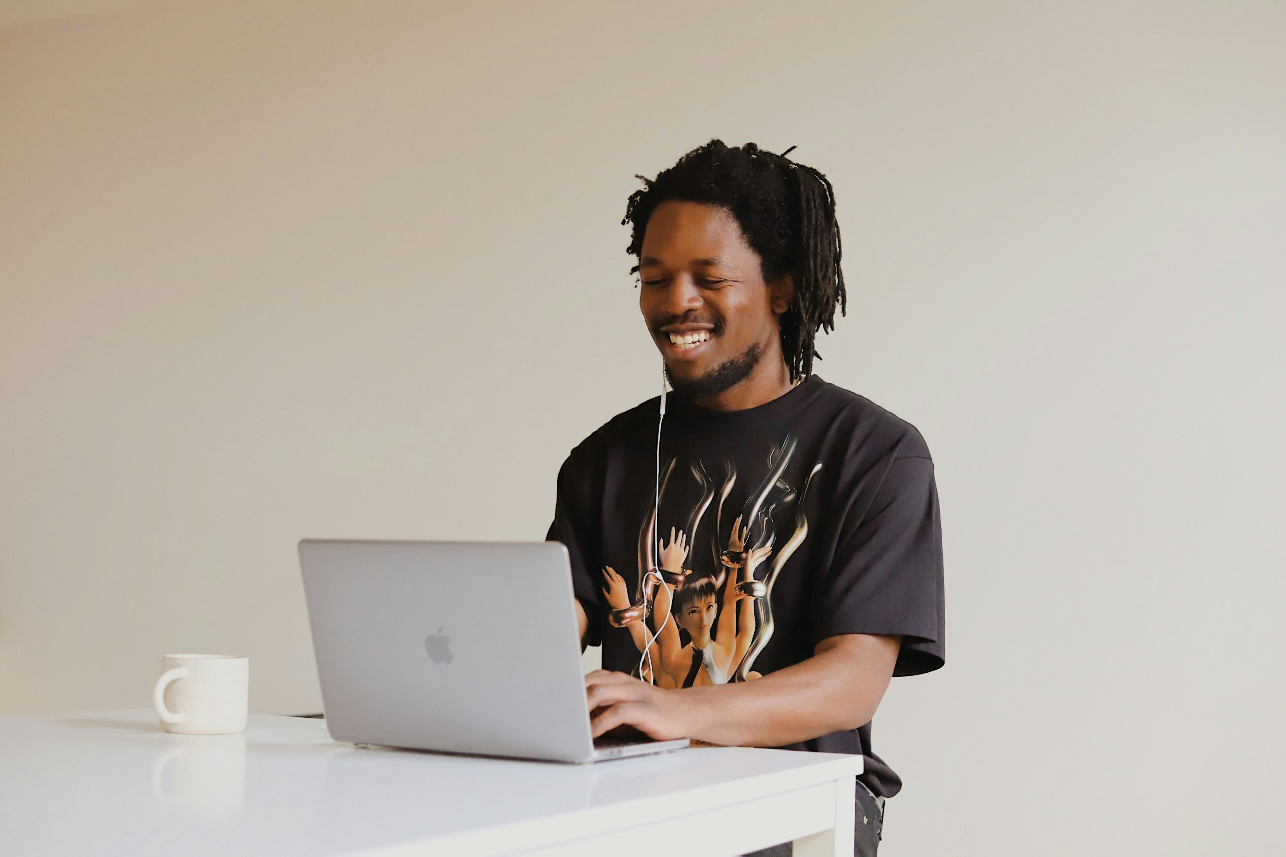 Transitioning from Freelancer to Firm man working on laptop